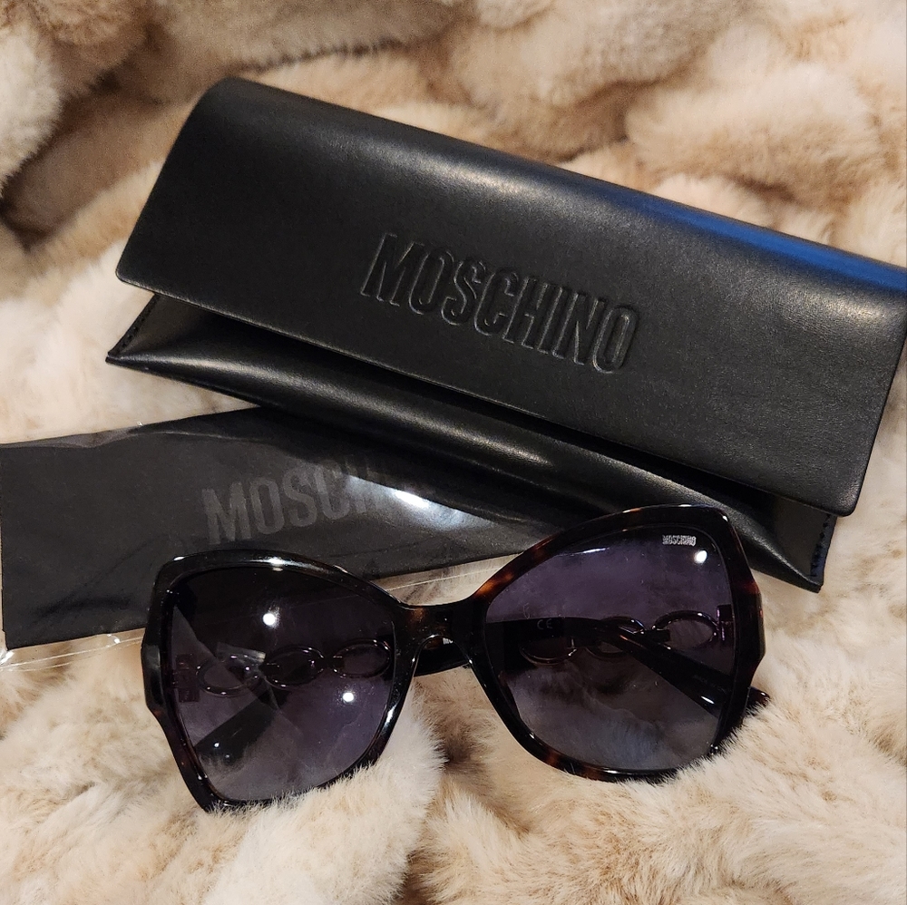 MOSCHINO- MOS099/S SUNGLASSES HVN/DARK GREY SF WOMEN'S - Picture 10 of 11